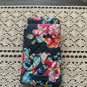 Vera Bradley Quilted Floral Glasses Case - Dark Gray and Multicolor